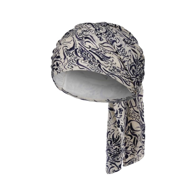 Christine Headwear Beatrice Turban With Ribbons Ladies Headband, Autumn Blues